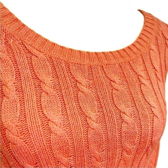 Ann Taylor Loft Cable Knit Crewneck Sweater Size XS 3/4 Sleeves Rabbit Hair EUC - Picture 5 of 8